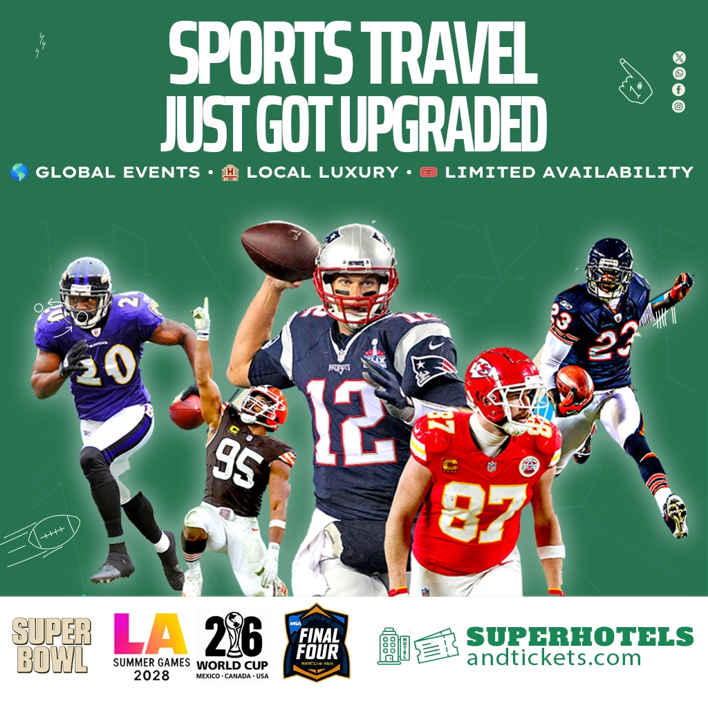 Best hotels at best prices for all major sports events!